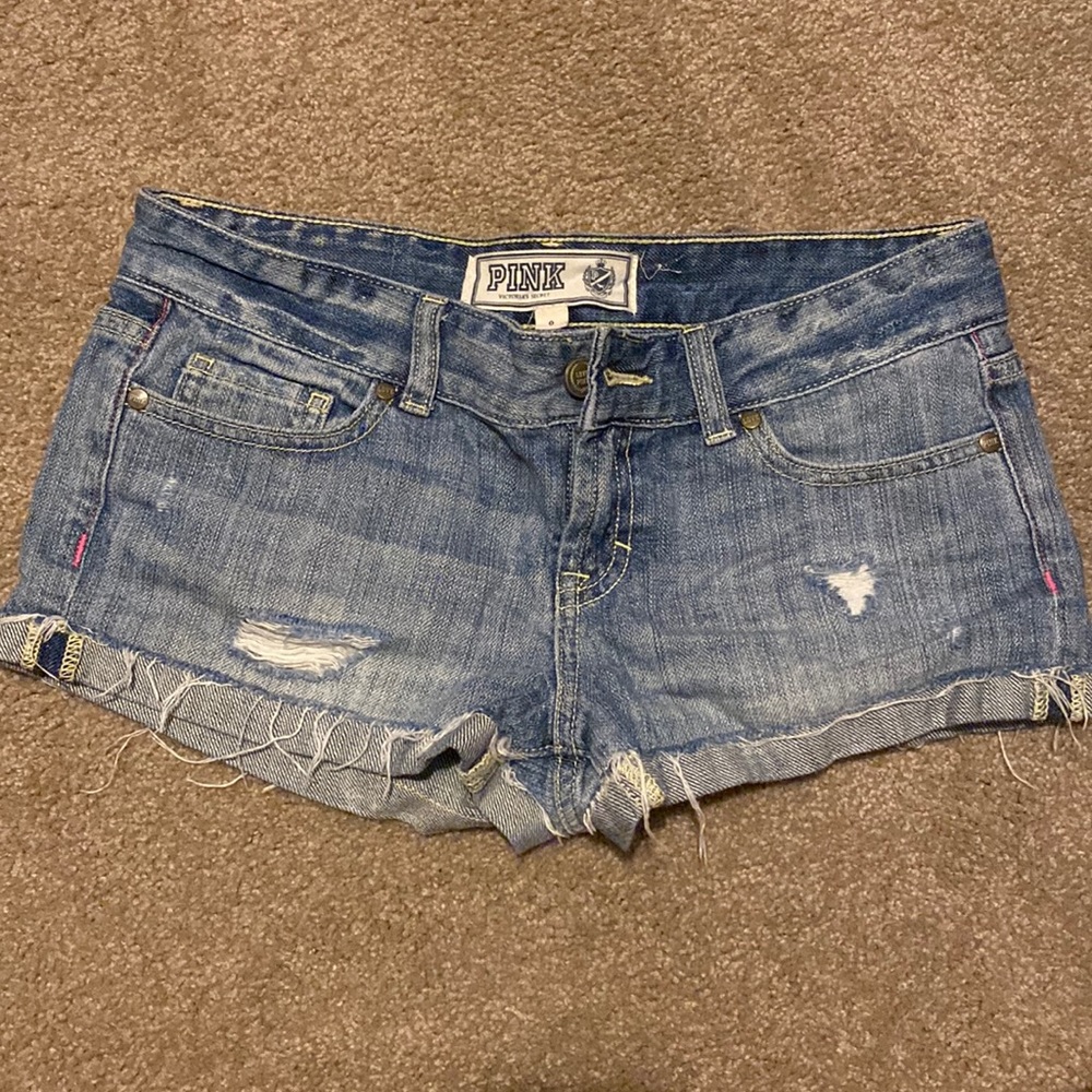 VS Pink Low-rise Denim Shorts